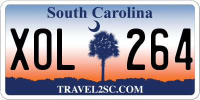 SC license plate XOL264