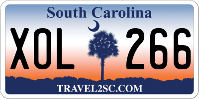 SC license plate XOL266