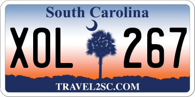 SC license plate XOL267