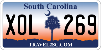 SC license plate XOL269