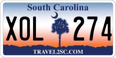 SC license plate XOL274