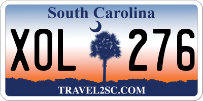 SC license plate XOL276