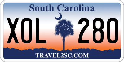 SC license plate XOL280