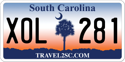 SC license plate XOL281