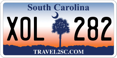 SC license plate XOL282