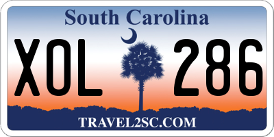 SC license plate XOL286