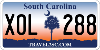 SC license plate XOL288