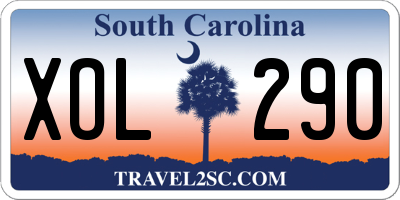 SC license plate XOL290