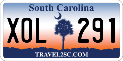 SC license plate XOL291