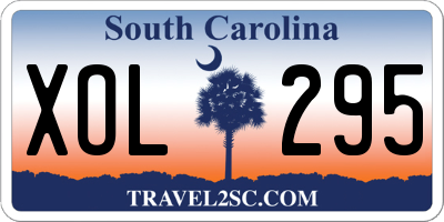 SC license plate XOL295
