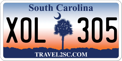 SC license plate XOL305
