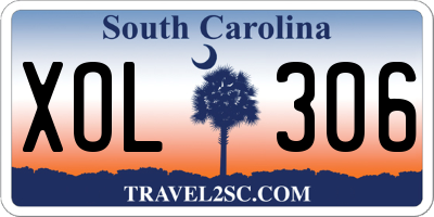 SC license plate XOL306