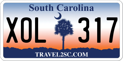 SC license plate XOL317