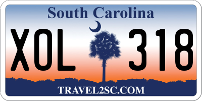 SC license plate XOL318