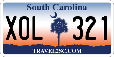 SC license plate XOL321