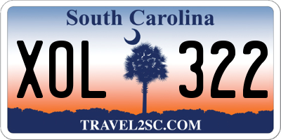 SC license plate XOL322