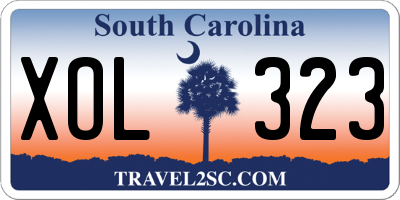 SC license plate XOL323