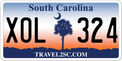SC license plate XOL324
