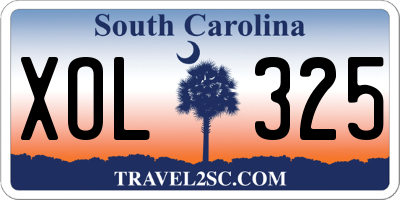 SC license plate XOL325