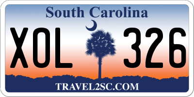 SC license plate XOL326
