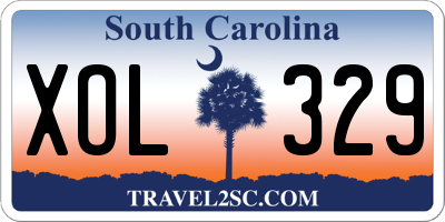 SC license plate XOL329