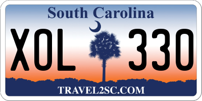 SC license plate XOL330