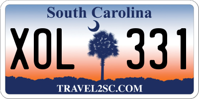 SC license plate XOL331
