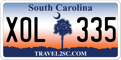 SC license plate XOL335