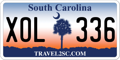 SC license plate XOL336