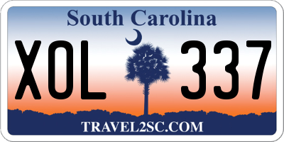 SC license plate XOL337