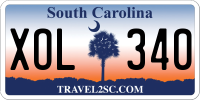 SC license plate XOL340