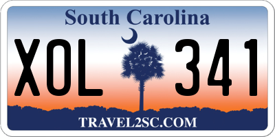 SC license plate XOL341