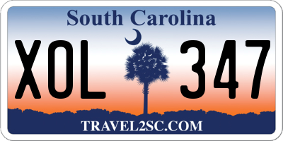 SC license plate XOL347