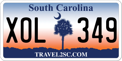 SC license plate XOL349