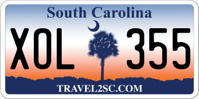 SC license plate XOL355