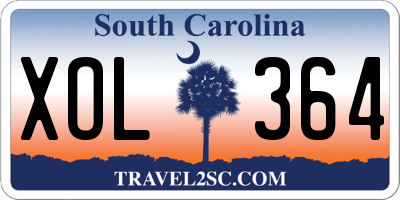 SC license plate XOL364