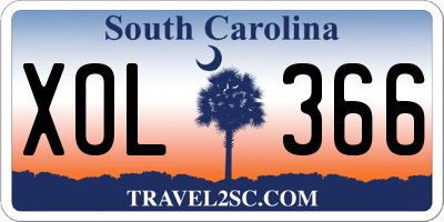 SC license plate XOL366