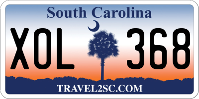 SC license plate XOL368