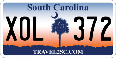 SC license plate XOL372