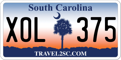 SC license plate XOL375