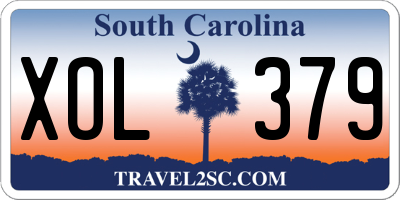SC license plate XOL379