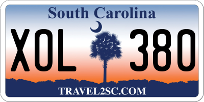 SC license plate XOL380