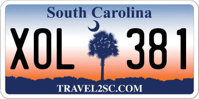 SC license plate XOL381