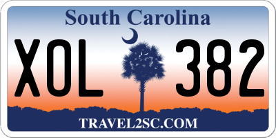 SC license plate XOL382