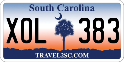 SC license plate XOL383
