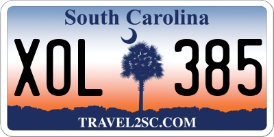 SC license plate XOL385