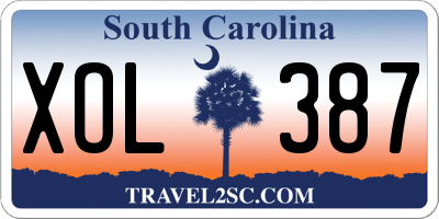SC license plate XOL387