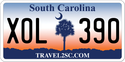 SC license plate XOL390