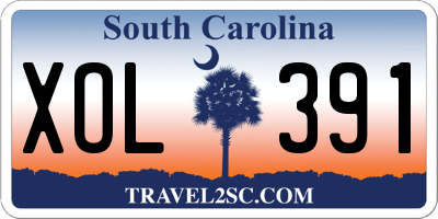 SC license plate XOL391