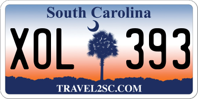 SC license plate XOL393
